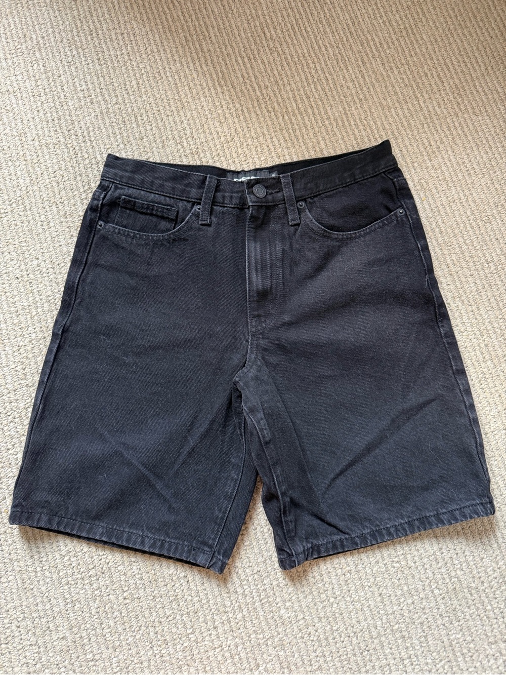 RSQ Men's Black Denim Jorts Shorts